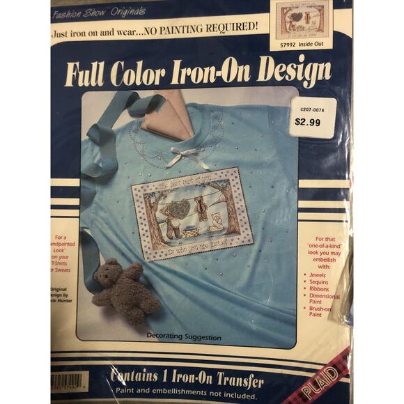 LOT 3 Full Color Iron On Design: Is Who You Are Inside,bunny, Another Bunny - Picture 2 of 4